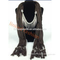 high quality pendant scarf necklace jewelry scarves with rivit punk style scarf